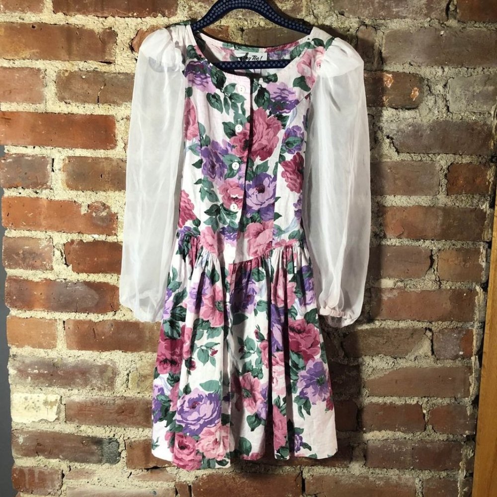 Amy Too Amy Beer Party Dress Sheer Sleeve 8